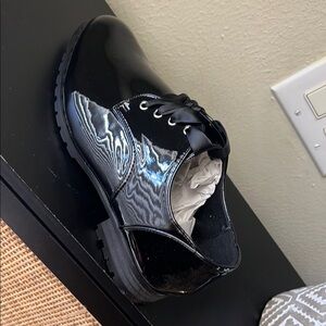 Kids Black Patent Leather Shoes